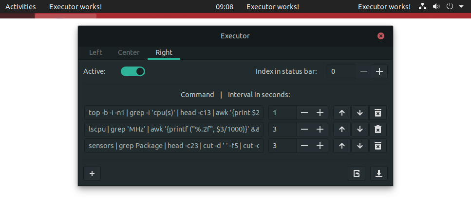 Top Bar Script Executor - GNOME Shell Extensions