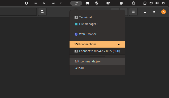 Command Menu GNOME Shell Extensions