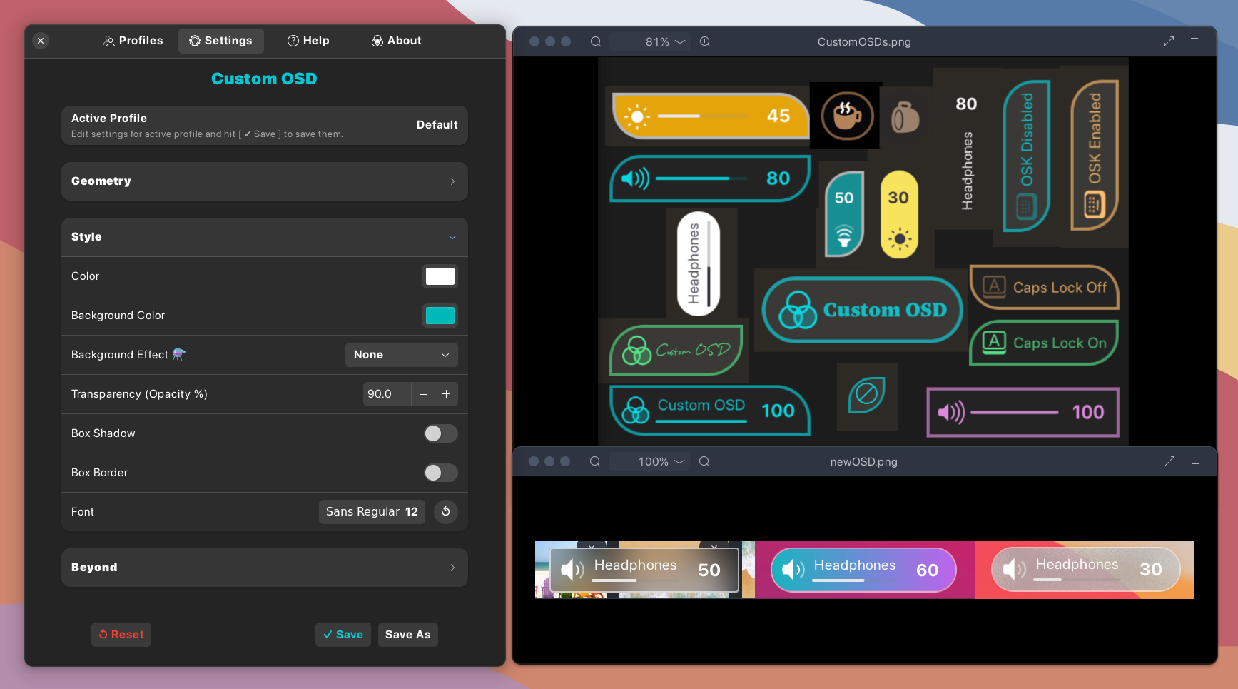 Custom osd gnome shell extensions