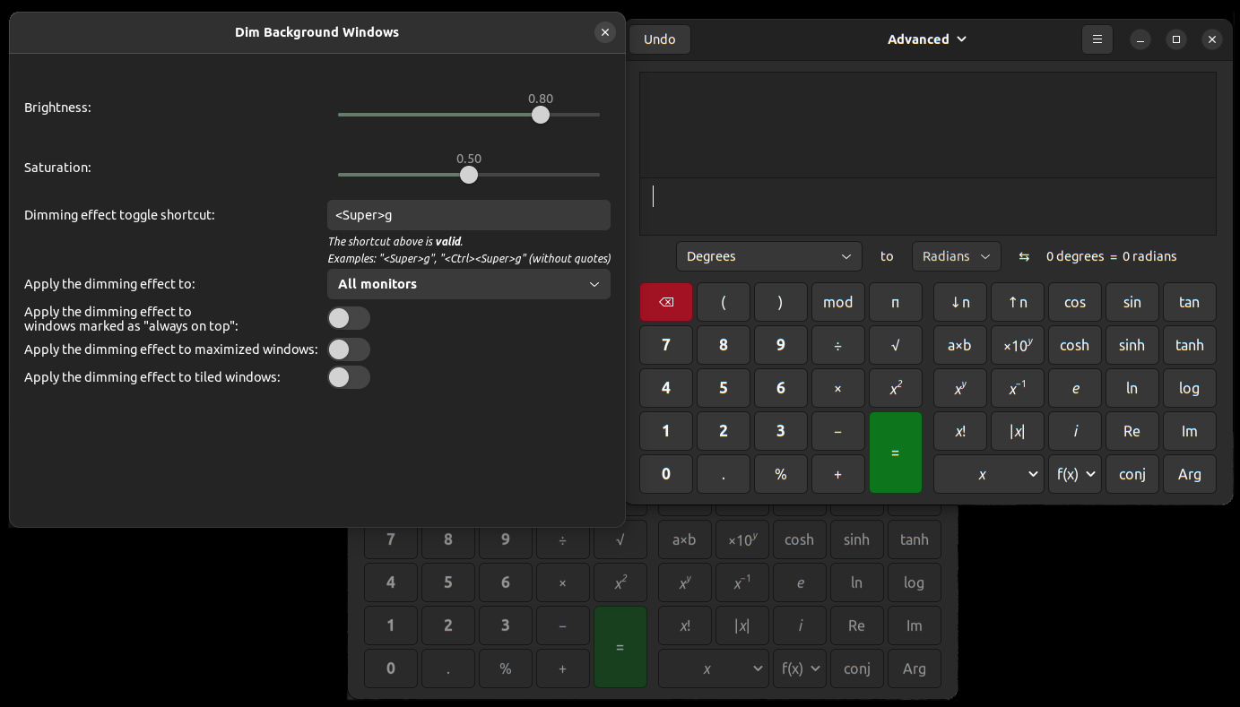 Review dim background windows version 6 gnome shell extensions