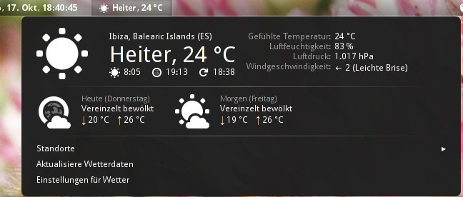 OpenWeather (GNOME Shell Extension)